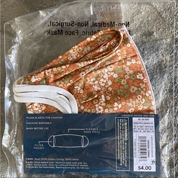 🔥5/$25 NIP 2-Pack Universal Thread Reusable Fabric Face Mask EXTRA LARGE SIZE XL - Picture 3 of 6